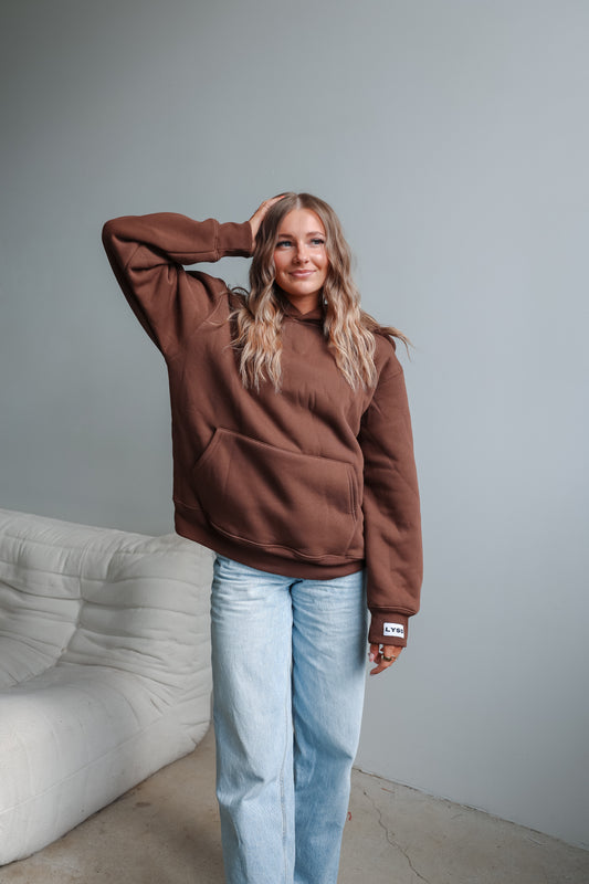 MOCHA BLANKET LINED HOODIE