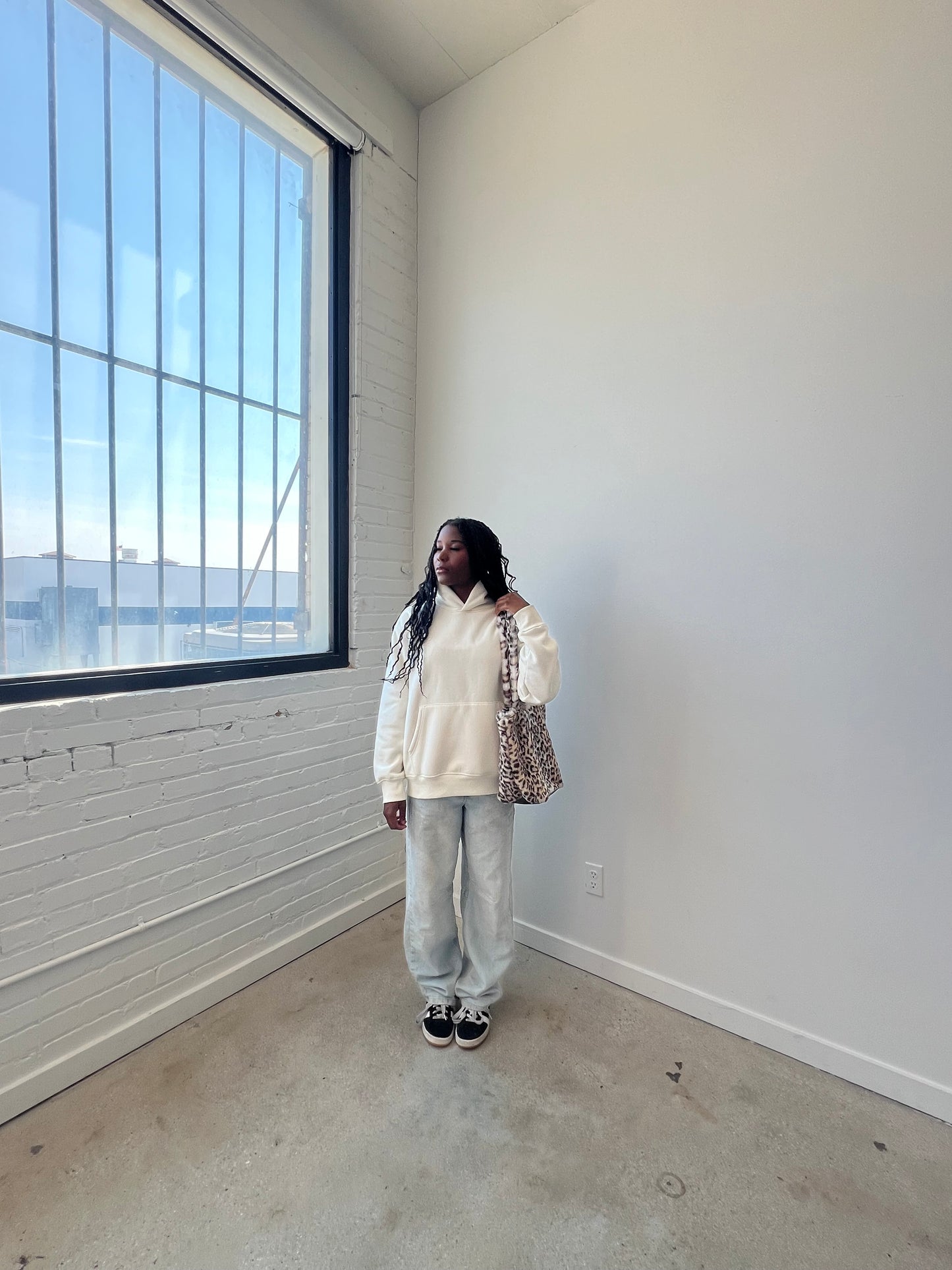CREAM BLANKET LINED HOODIE