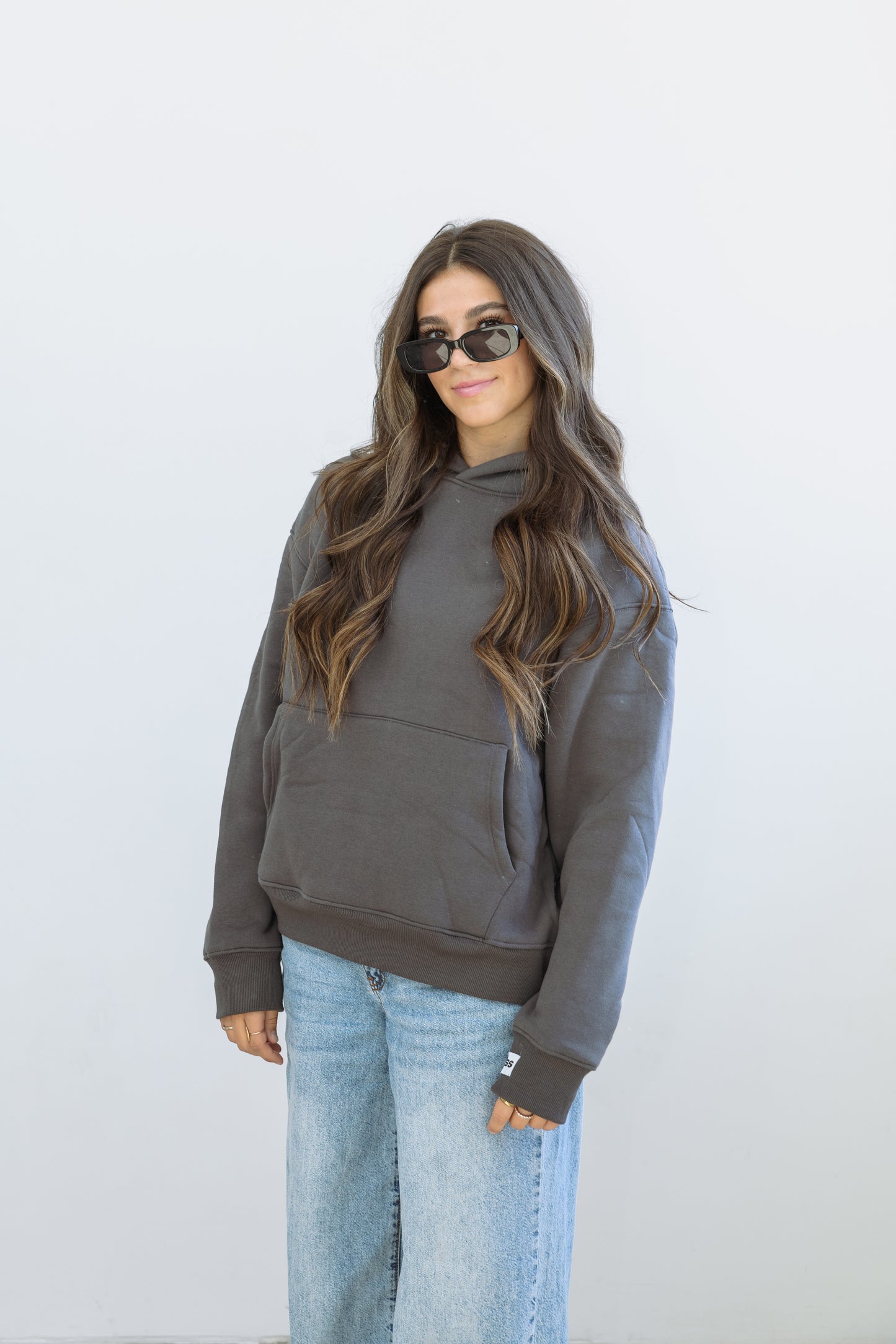 CHARCOAL BLANKET LINED HOODIE