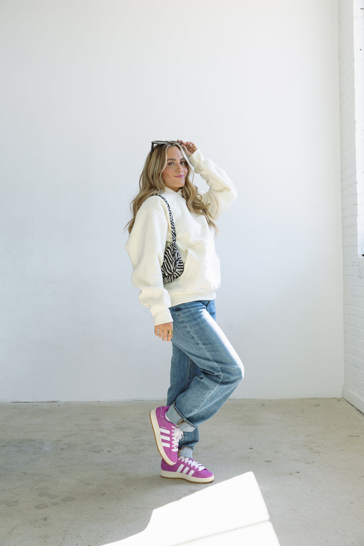 CREAM BLANKET LINED HOODIE