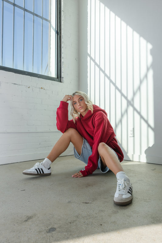 RASPBERRY BLANKET LINED HOODIE