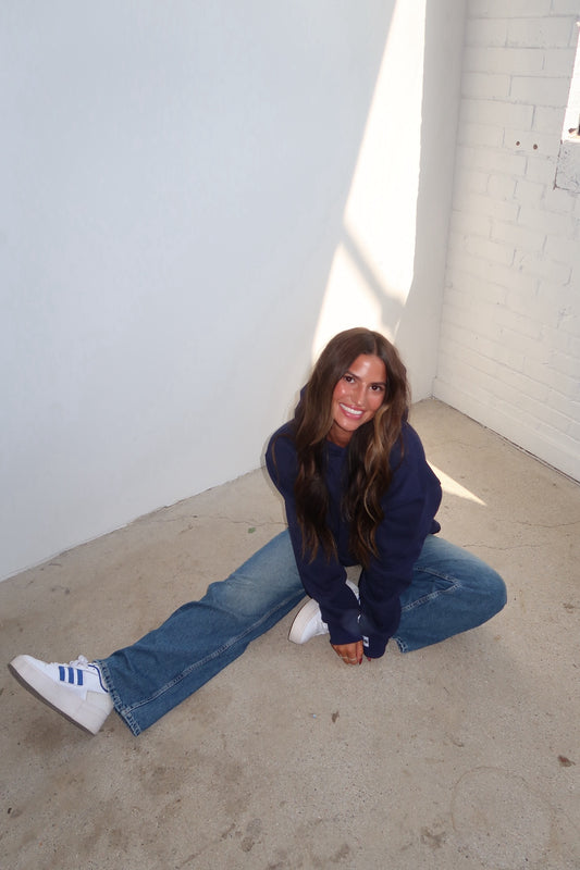 NAVY BLANKET LINED HOODIE